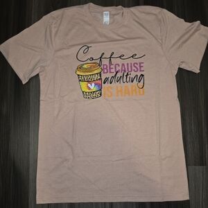 Graphic T-Shirt with Coffee Print